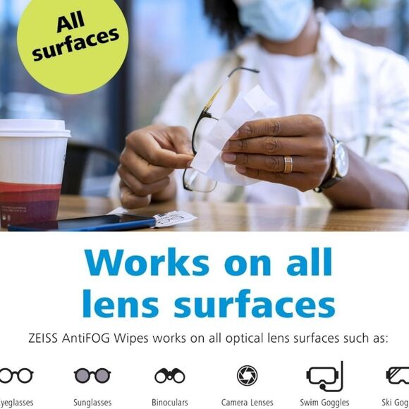 Zeiss 30-PK Gentle & Thorough Anti- Fog Lens Cleaner Wipes in Case - Picture 8 of 10